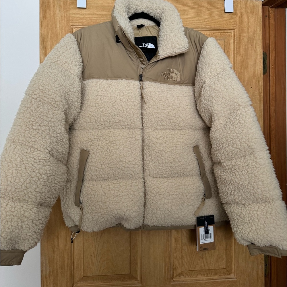 North Face Nuptse high Pile Bleach sand/kelp Men’s M unisex